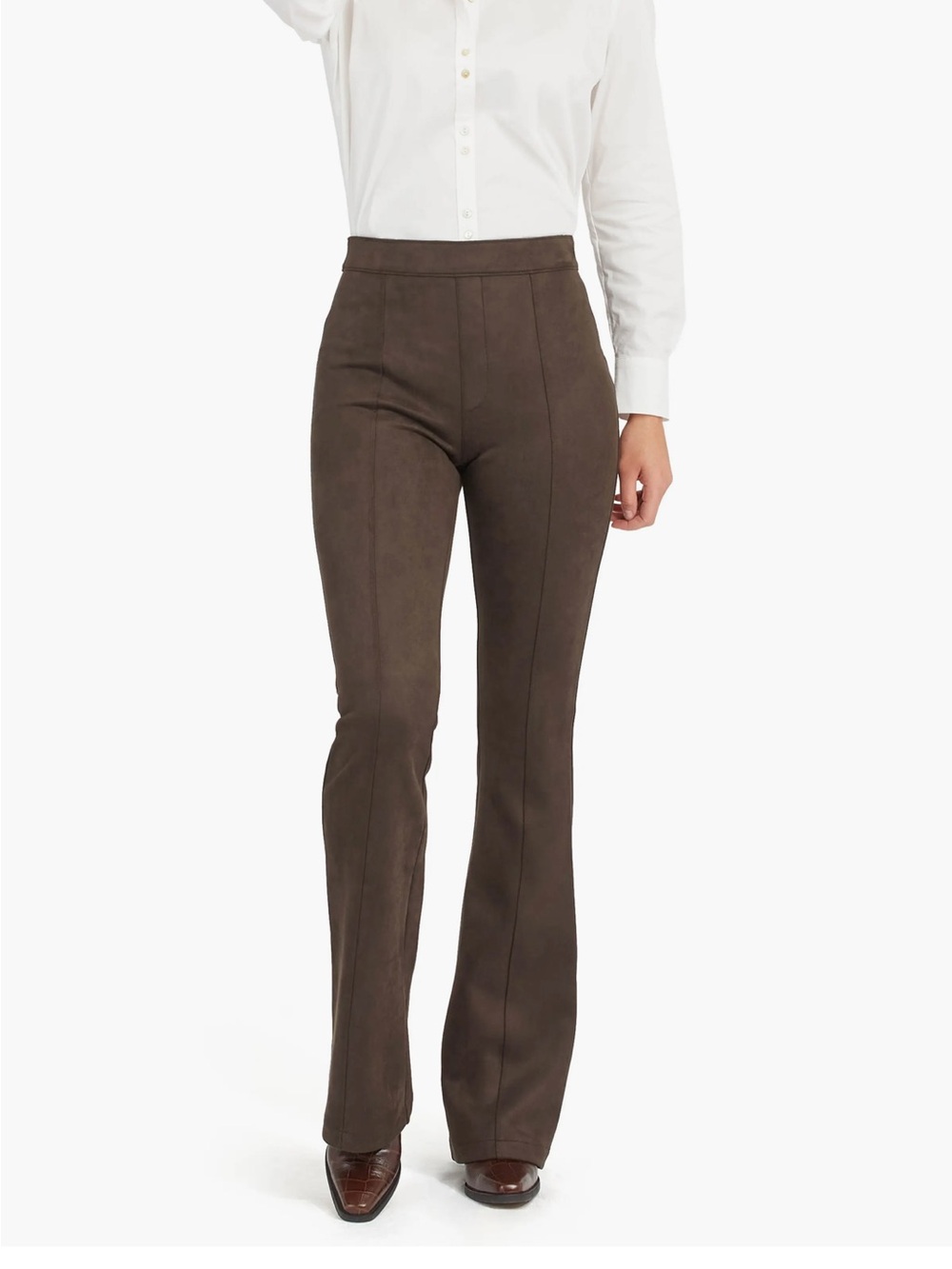SPANX Brown High-Waist Flare Pants